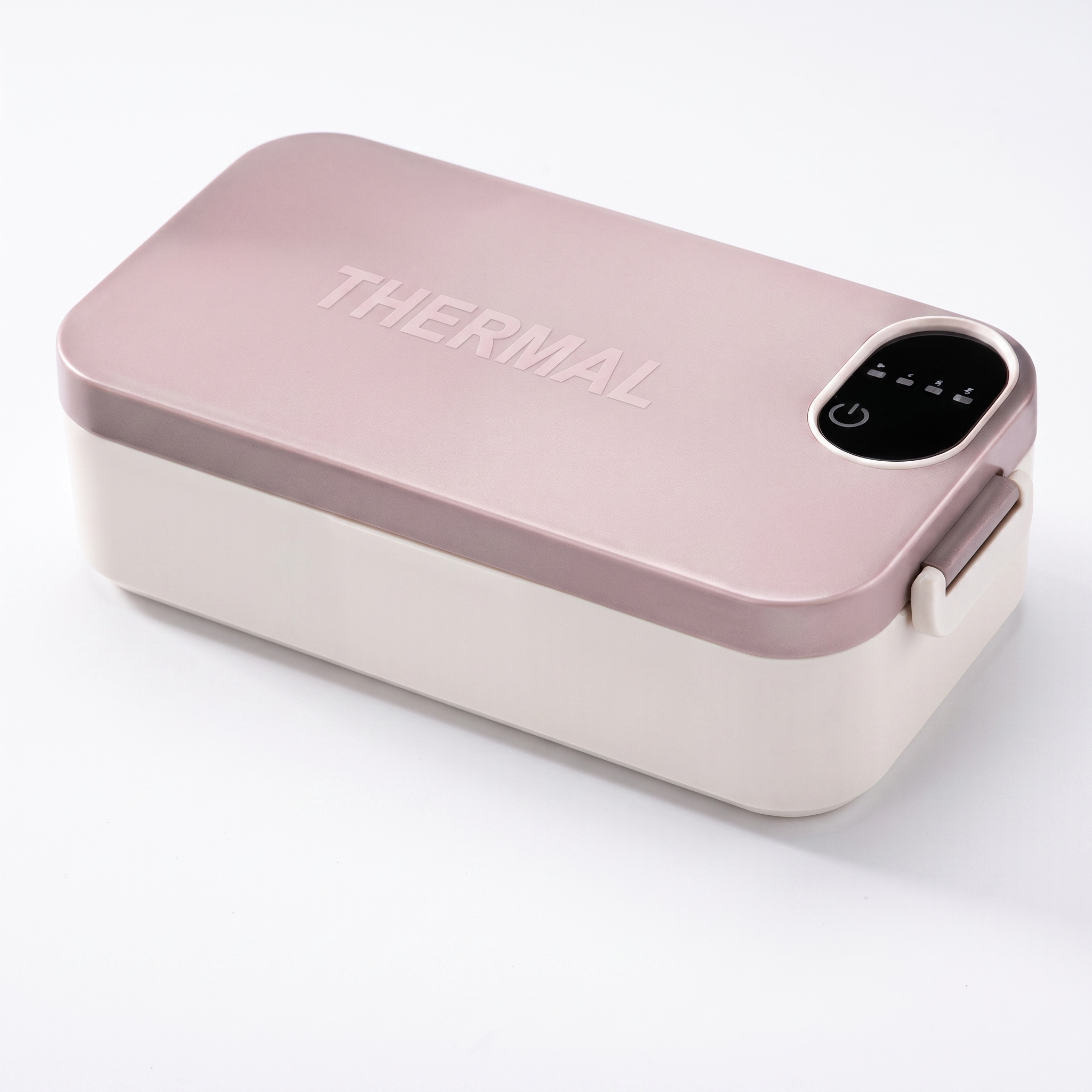 ThermalBox self-heating lunch box — pink, THERMAL lid